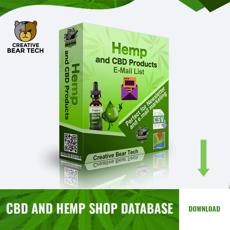 Global Hemp Industry Database and CBD Shops B2B Business Data List with Emails